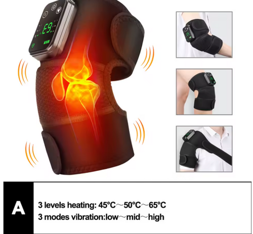Almohadilla de masaje de rodilla con vibración calentada eléctrica, para hombro, codo.